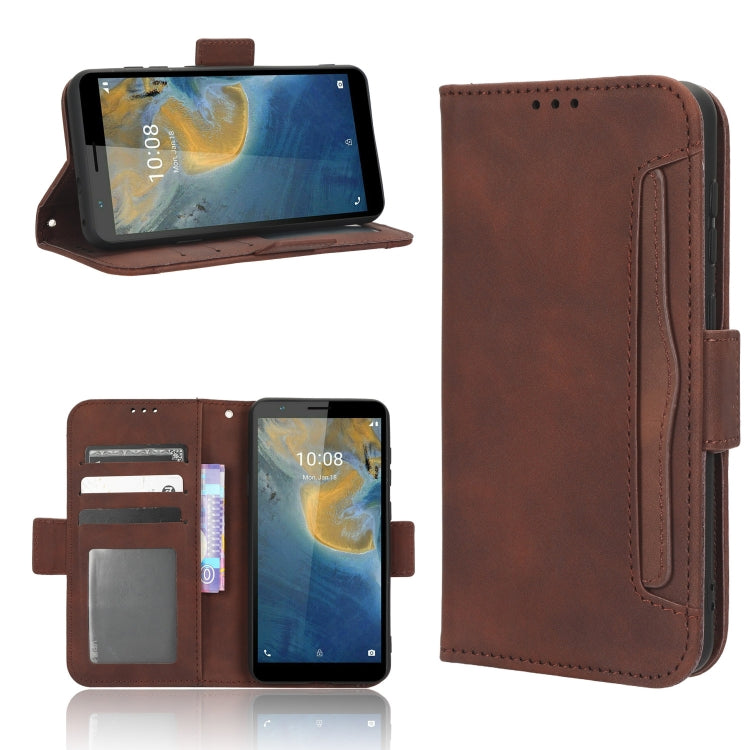 Custodia per telefono in pelle con slot per schede di consistenza al polpaccio, For Samsung Galaxy Z Fold4 5G, For HotPepper Serrano3, For OnePlus 10T 5G / Ace Pro 5G, For ZTE Avid 589 Z5158