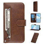 Custodia portafoglio in pelle con cerniera per Galaxy S20