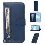 Custodia portafoglio in pelle con cerniera per Galaxy S20