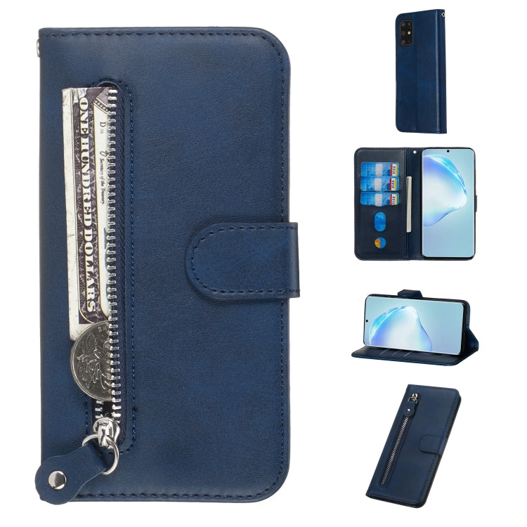 Custodia portafoglio in pelle con cerniera per Galaxy S20