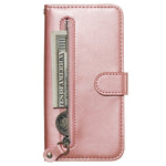 Custodia portafoglio in pelle con cerniera per Galaxy S20
