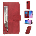 Custodia portafoglio in pelle con cerniera per Galaxy S20