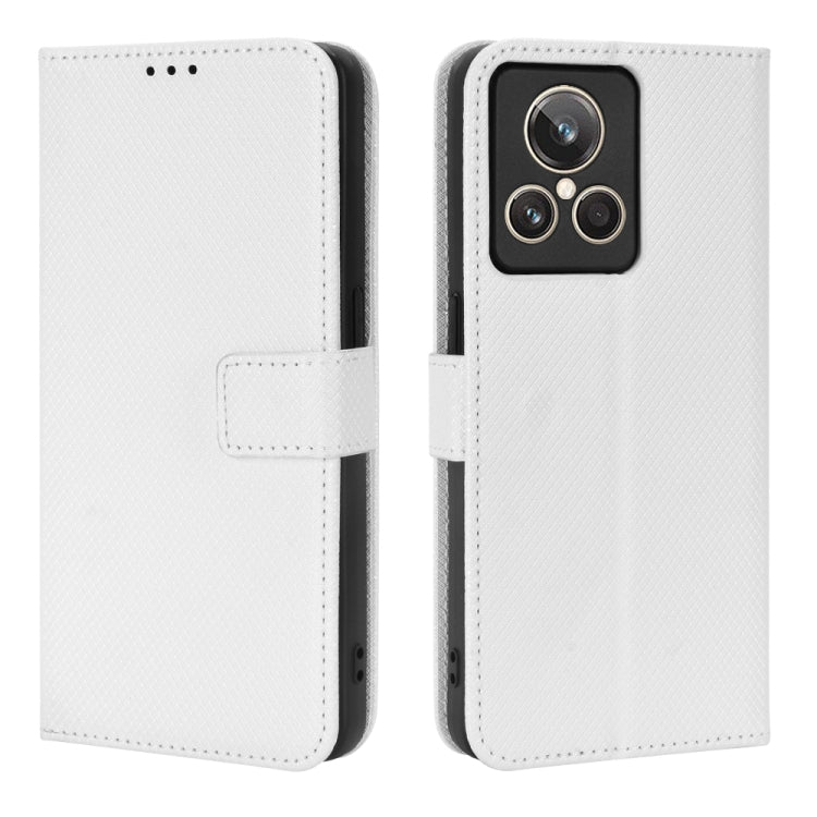 Custodia per telefono in pelle con trama a diamante, For Realme GT2 Explorer Master, For TCL 30 XL, For vivo Y02s, For vivo Y77 5G
