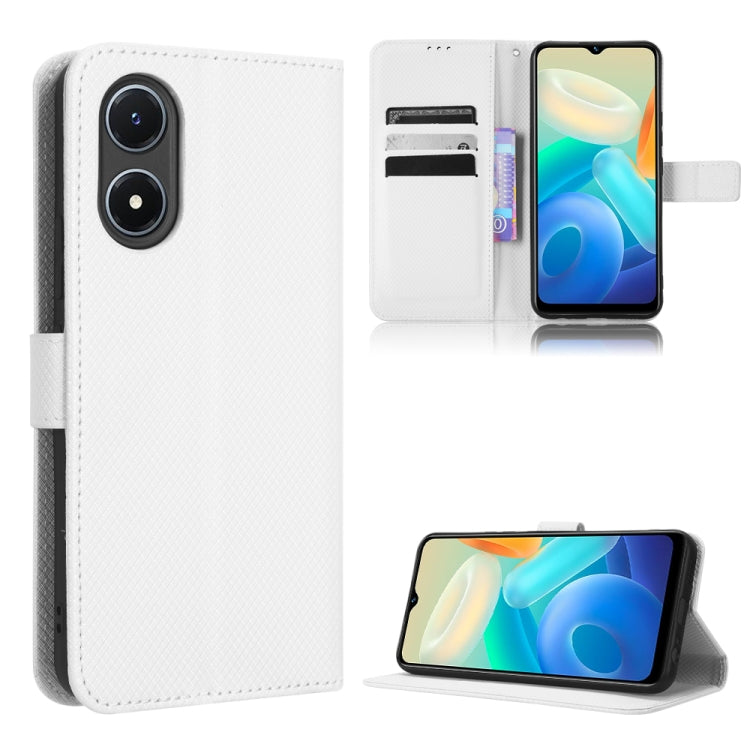 Custodia per telefono in pelle con trama a diamante, For Realme GT2 Explorer Master, For TCL 30 XL, For vivo Y02s, For vivo Y77 5G