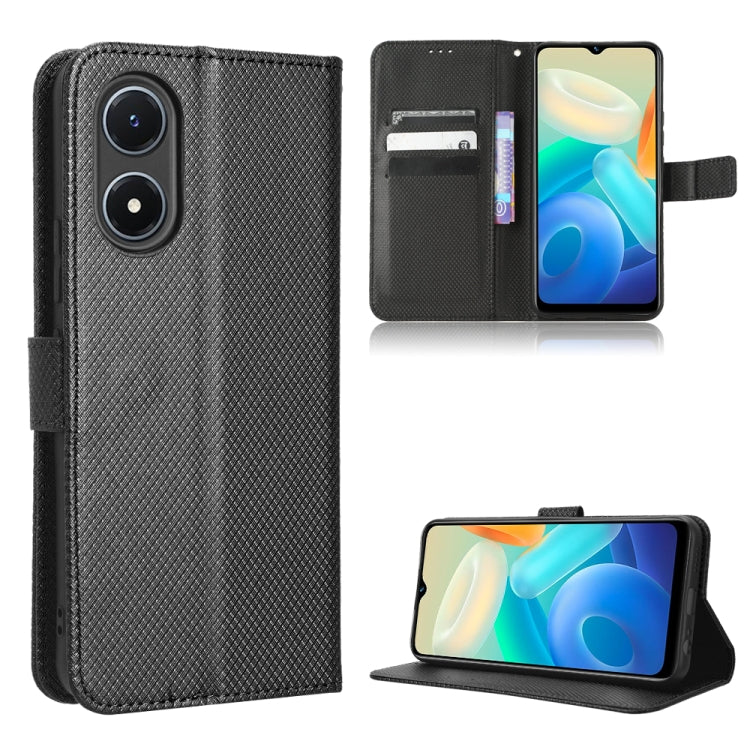Custodia per telefono in pelle con trama a diamante, For Realme GT2 Explorer Master, For TCL 30 XL, For vivo Y02s, For vivo Y77 5G