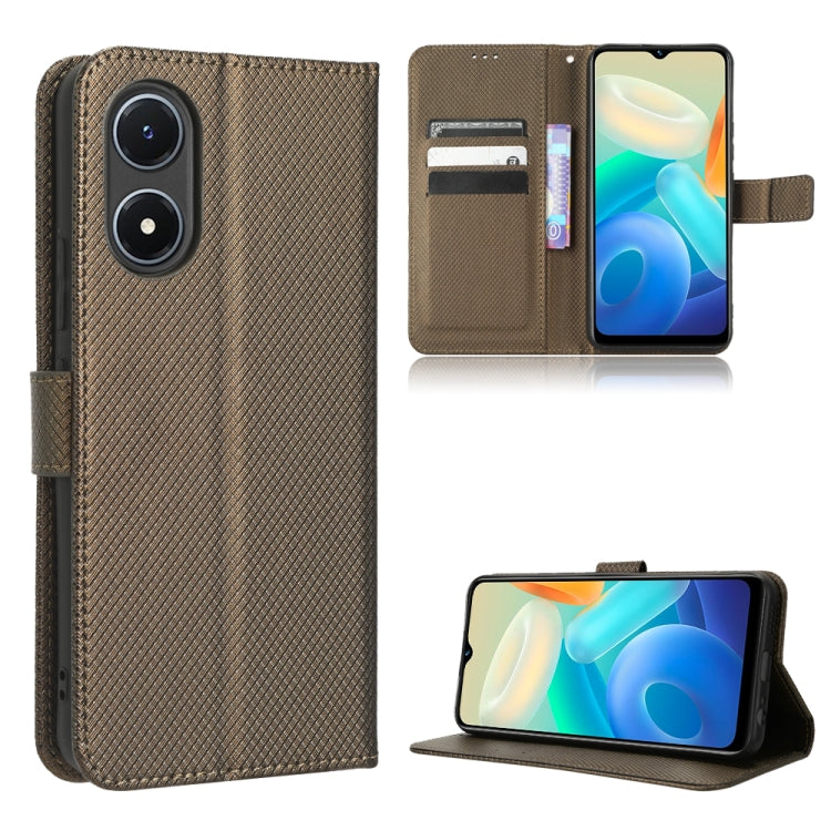 Custodia per telefono in pelle con trama a diamante, For Realme GT2 Explorer Master, For TCL 30 XL, For vivo Y02s, For vivo Y77 5G