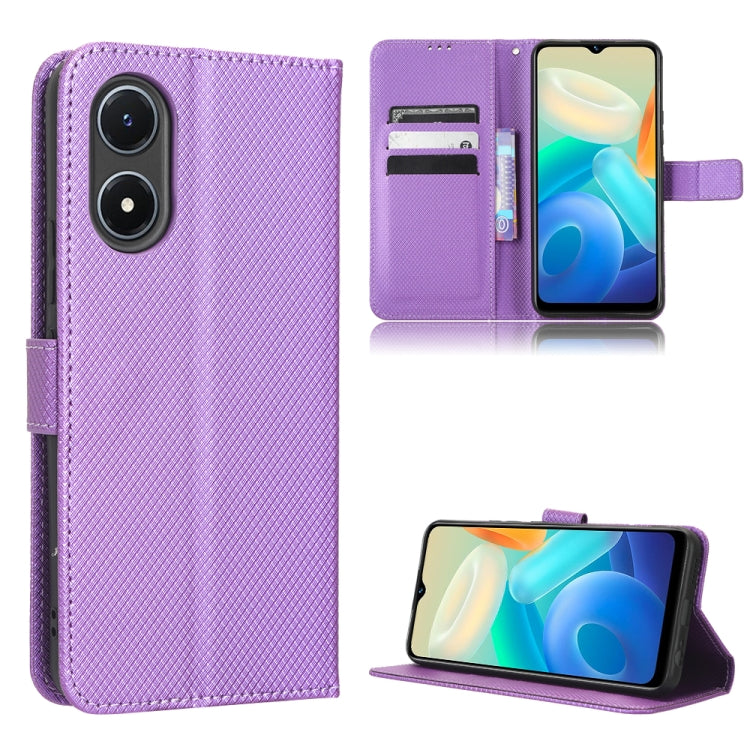 Custodia per telefono in pelle con trama a diamante, For Realme GT2 Explorer Master, For TCL 30 XL, For vivo Y02s, For vivo Y77 5G