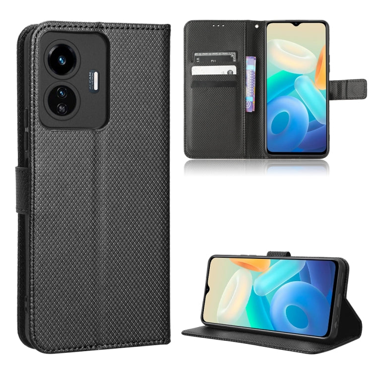 Custodia per telefono in pelle con trama a diamante, For Realme GT2 Explorer Master, For TCL 30 XL, For vivo Y02s, For vivo Y77 5G