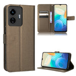 Custodia per telefono in pelle con trama a diamante, For Realme GT2 Explorer Master, For TCL 30 XL, For vivo Y02s, For vivo Y77 5G