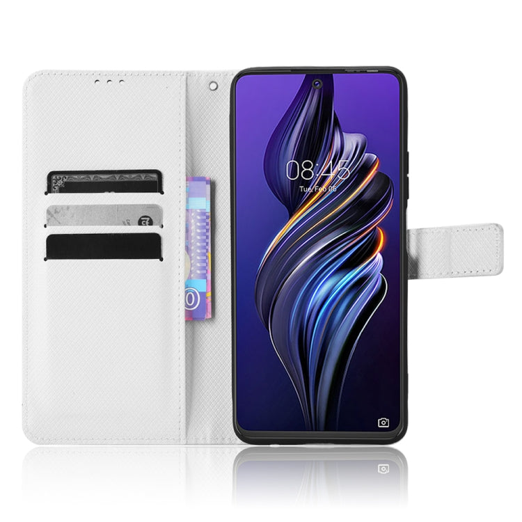 Custodia per telefono in pelle con trama a diamante, For Tecno Pova 3, For ASUS ROG Phone 6 / 6 Pro, For ASUS Zenfone 9, For Huawei nova Y90