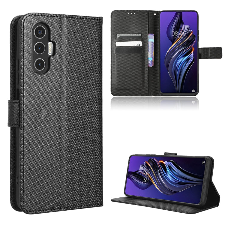 Custodia per telefono in pelle con trama a diamante, For Tecno Pova 3, For ASUS ROG Phone 6 / 6 Pro, For ASUS Zenfone 9, For Huawei nova Y90