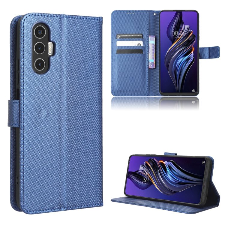 Custodia per telefono in pelle con trama a diamante, For Tecno Pova 3, For ASUS ROG Phone 6 / 6 Pro, For ASUS Zenfone 9, For Huawei nova Y90