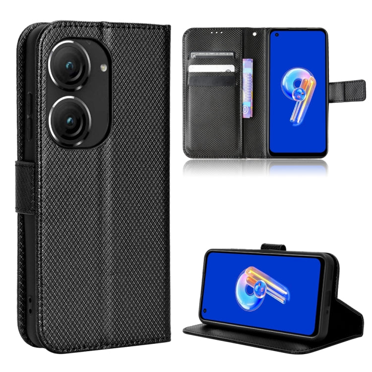 Custodia per telefono in pelle con trama a diamante, For Tecno Pova 3, For ASUS ROG Phone 6 / 6 Pro, For ASUS Zenfone 9, For Huawei nova Y90