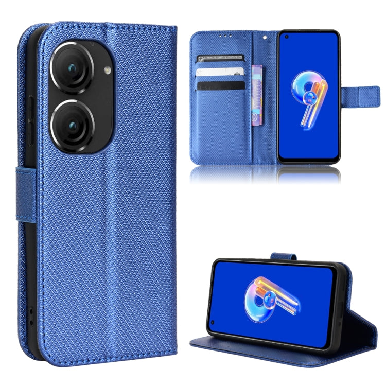 Custodia per telefono in pelle con trama a diamante, For Tecno Pova 3, For ASUS ROG Phone 6 / 6 Pro, For ASUS Zenfone 9, For Huawei nova Y90