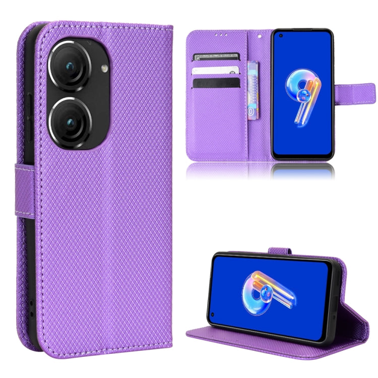 Custodia per telefono in pelle con trama a diamante, For Tecno Pova 3, For ASUS ROG Phone 6 / 6 Pro, For ASUS Zenfone 9, For Huawei nova Y90