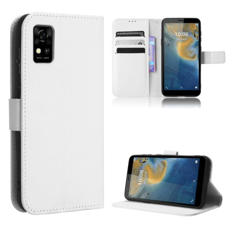 Custodia per telefono in pelle con trama a diamante, For OnePlus 10T 5G / Ace Pro 5G, For ZTE Avid 589 Z5158, For ZTE Nubia Red Magic 7S Pro, For ZTE Nubia Z40S Pro