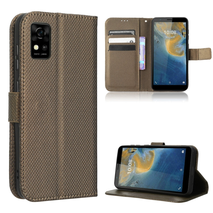 Custodia per telefono in pelle con trama a diamante, For OnePlus 10T 5G / Ace Pro 5G, For ZTE Avid 589 Z5158, For ZTE Nubia Red Magic 7S Pro, For ZTE Nubia Z40S Pro