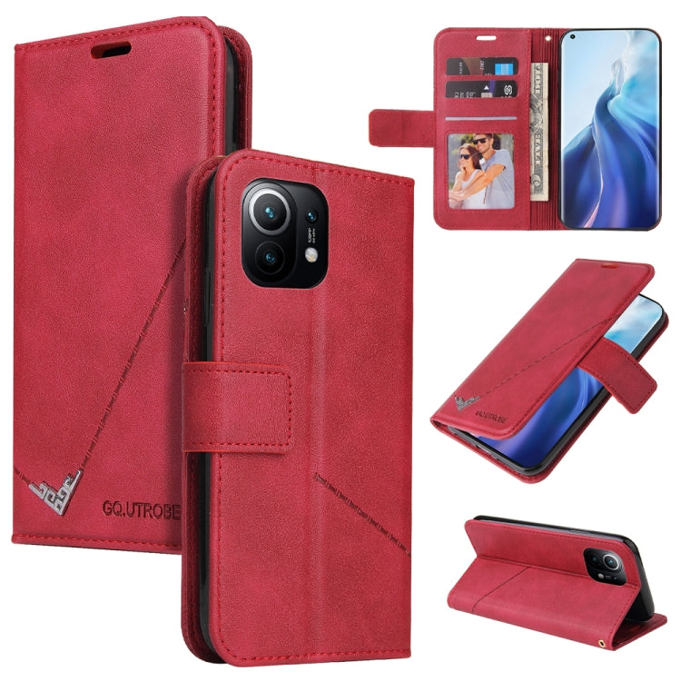 Custodia per telefono in pelle ad angolo retto GQUTROBE, For Xiaomi Poco F3, For Xiaomi Mi 11, For Xiaomi Mi Note 10, For Xiaomi Poco X3 NFC