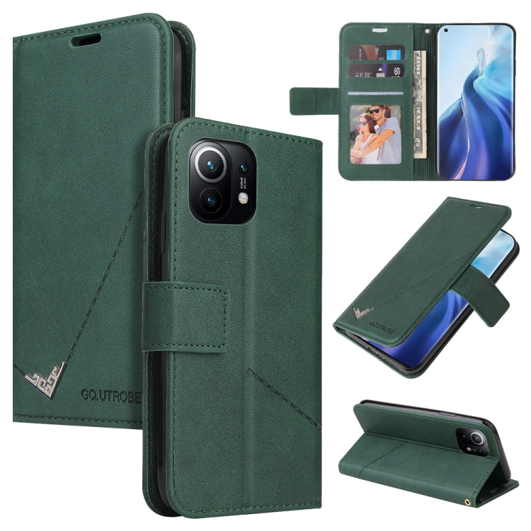Custodia per telefono in pelle ad angolo retto GQUTROBE, For Xiaomi Poco F3, For Xiaomi Mi 11, For Xiaomi Mi Note 10, For Xiaomi Poco X3 NFC