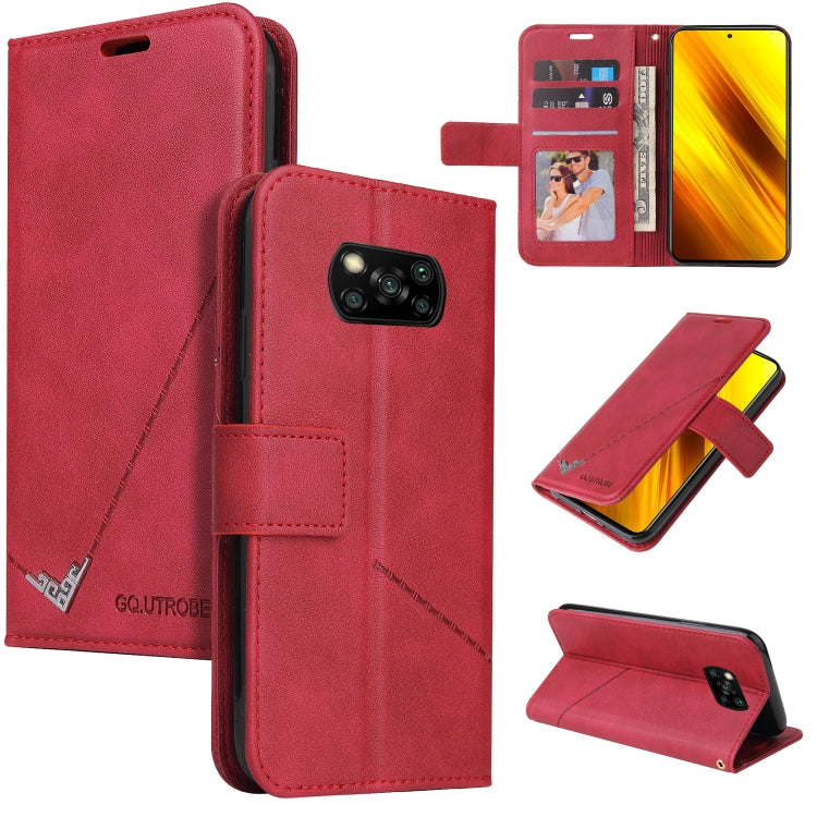 Custodia per telefono in pelle ad angolo retto GQUTROBE, For Xiaomi Poco F3, For Xiaomi Mi 11, For Xiaomi Mi Note 10, For Xiaomi Poco X3 NFC