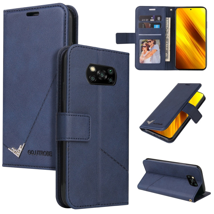 Custodia per telefono in pelle ad angolo retto GQUTROBE, For Xiaomi Poco F3, For Xiaomi Mi 11, For Xiaomi Mi Note 10, For Xiaomi Poco X3 NFC