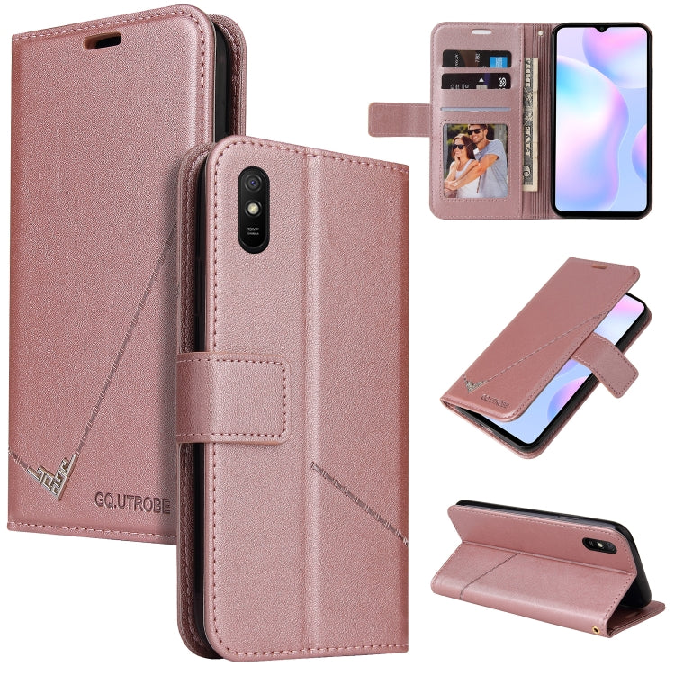 Custodia per telefono in pelle ad angolo retto GQUTROBE, For Xiaomi Redmi 9A, For Xiaomi Redmi 9C, For Xiaomi Redmi 9, For Xiaomi Redmi K20