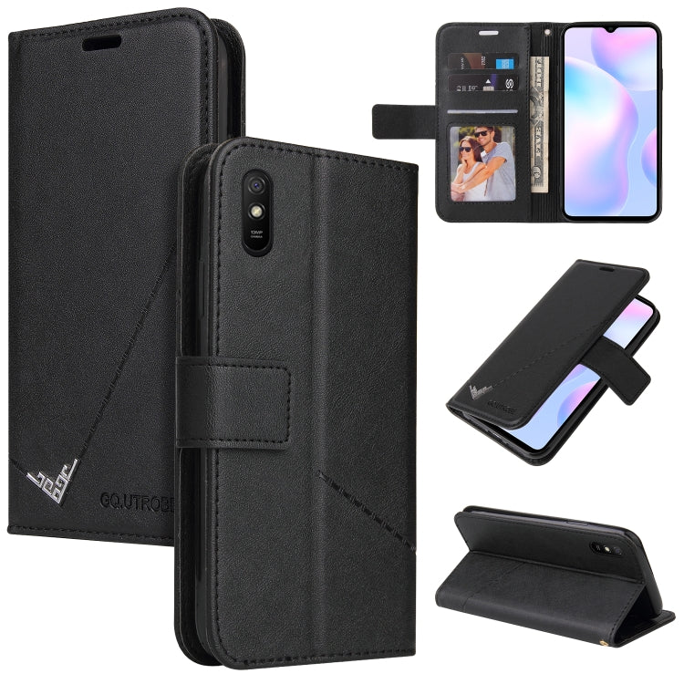 Custodia per telefono in pelle ad angolo retto GQUTROBE, For Xiaomi Redmi 9A, For Xiaomi Redmi 9C, For Xiaomi Redmi 9, For Xiaomi Redmi K20