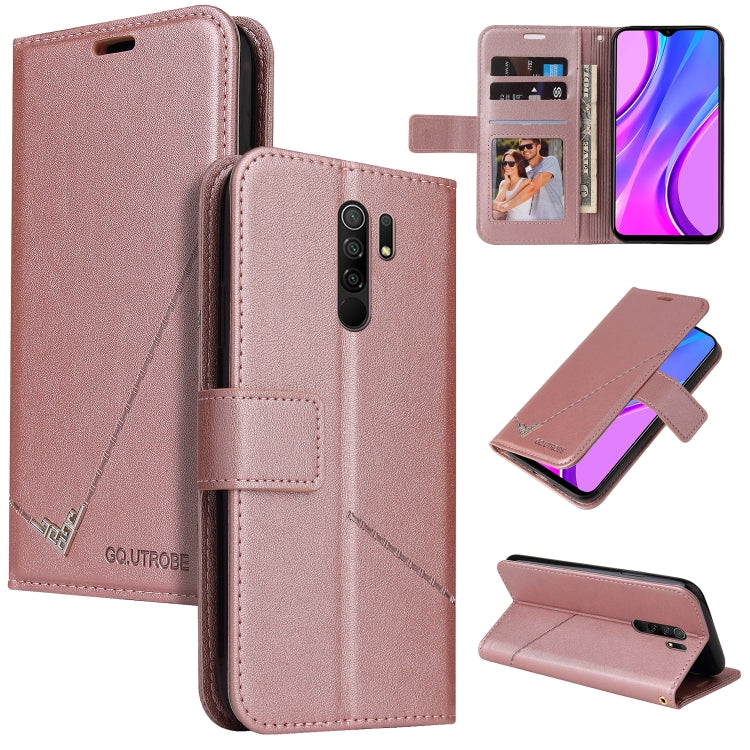 Custodia per telefono in pelle ad angolo retto GQUTROBE, For Xiaomi Redmi 9A, For Xiaomi Redmi 9C, For Xiaomi Redmi 9, For Xiaomi Redmi K20