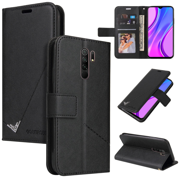Custodia per telefono in pelle ad angolo retto GQUTROBE, For Xiaomi Redmi 9A, For Xiaomi Redmi 9C, For Xiaomi Redmi 9, For Xiaomi Redmi K20