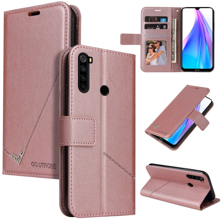 Custodia per telefono in pelle ad angolo retto GQUTROBE, For Xiaomi Redmi Note 8T, For Xiaomi Redmi Note 8 Pro, For Xiaomi Redmi Note 8, For Xiaomi Redmi 8A