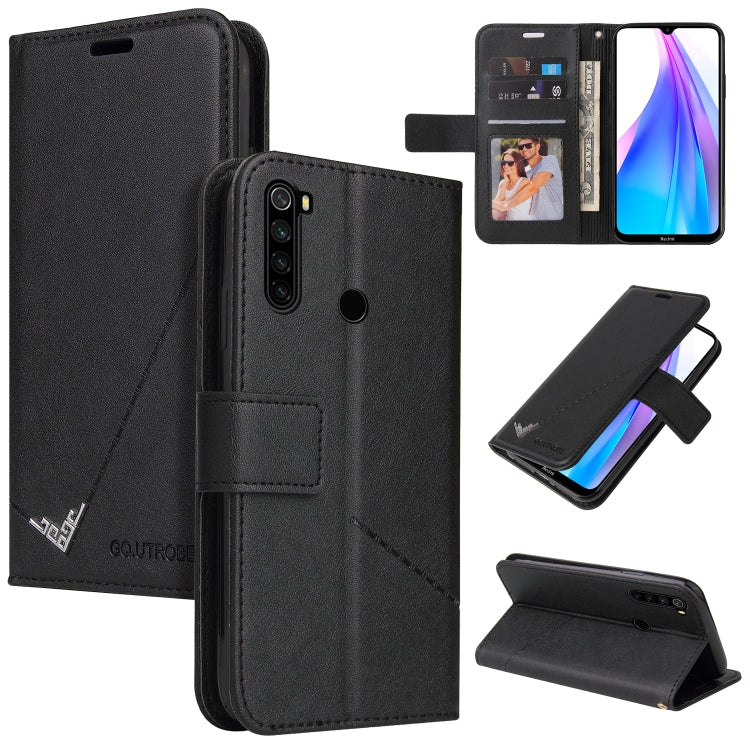 Custodia per telefono in pelle ad angolo retto GQUTROBE, For Xiaomi Redmi Note 8T, For Xiaomi Redmi Note 8 Pro, For Xiaomi Redmi Note 8, For Xiaomi Redmi 8A