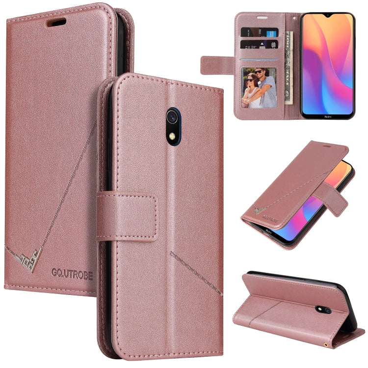 Custodia per telefono in pelle ad angolo retto GQUTROBE, For Xiaomi Redmi Note 8T, For Xiaomi Redmi Note 8 Pro, For Xiaomi Redmi Note 8, For Xiaomi Redmi 8A