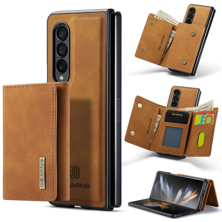 DG.MING M1 Series 3-Fold Multi Card Wallet + custodia magnetica per telefono, For Samsung Galaxy Z Fold3 5G, For Samsung Galaxy Z Fold4