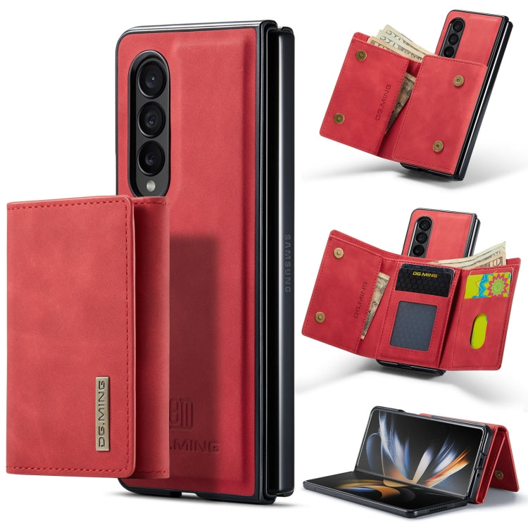 DG.MING M1 Series 3-Fold Multi Card Wallet + custodia magnetica per telefono, For Samsung Galaxy Z Fold3 5G, For Samsung Galaxy Z Fold4