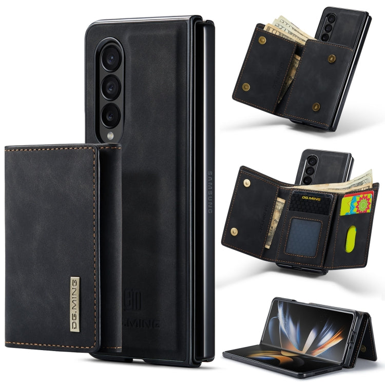 DG.MING M1 Series 3-Fold Multi Card Wallet + custodia magnetica per telefono, For Samsung Galaxy Z Fold3 5G, For Samsung Galaxy Z Fold4