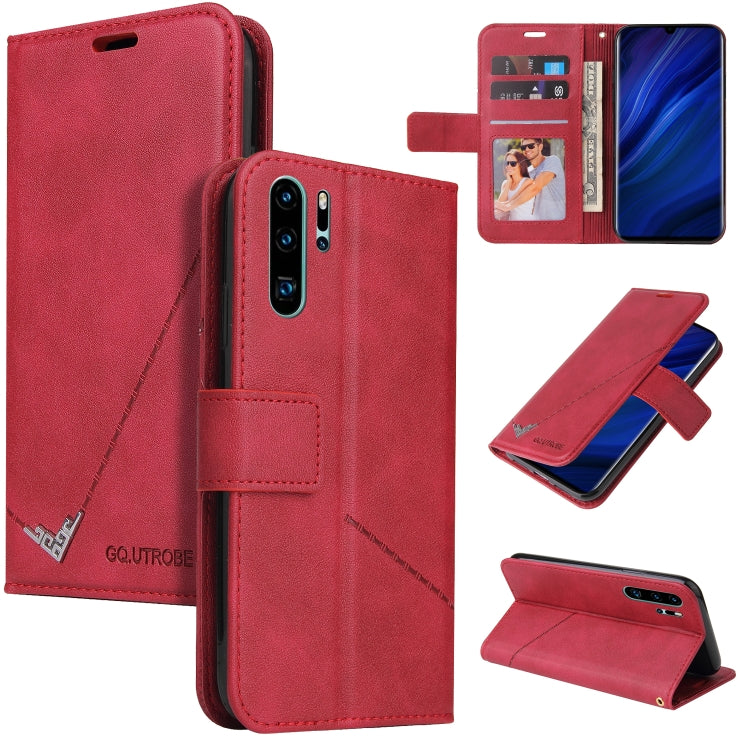 Custodia per telefono in pelle ad angolo retto GQUTROBE, For Huawei P30 Pro, For Huawei P20 Lite, For Huawei P20 Pro, For Huawei Y7p