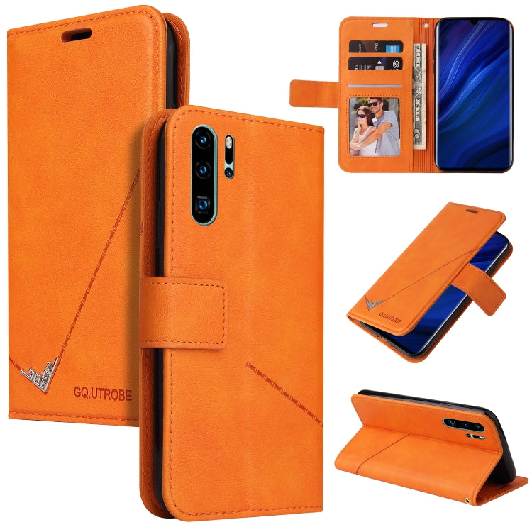 Custodia per telefono in pelle ad angolo retto GQUTROBE, For Huawei P30 Pro, For Huawei P20 Lite, For Huawei P20 Pro, For Huawei Y7p