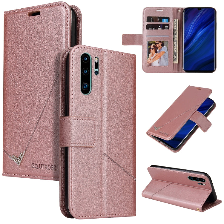Custodia per telefono in pelle ad angolo retto GQUTROBE, For Huawei P30 Pro, For Huawei P20 Lite, For Huawei P20 Pro, For Huawei Y7p