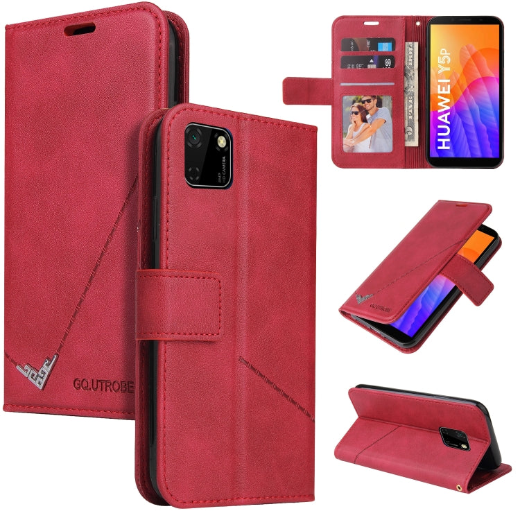 Custodia per telefono in pelle ad angolo retto GQUTROBE, For Huawei Y6p, For Huawei Y5p / Honor 9S, For Huawei P Smart Z, For Honor 10 Lite
