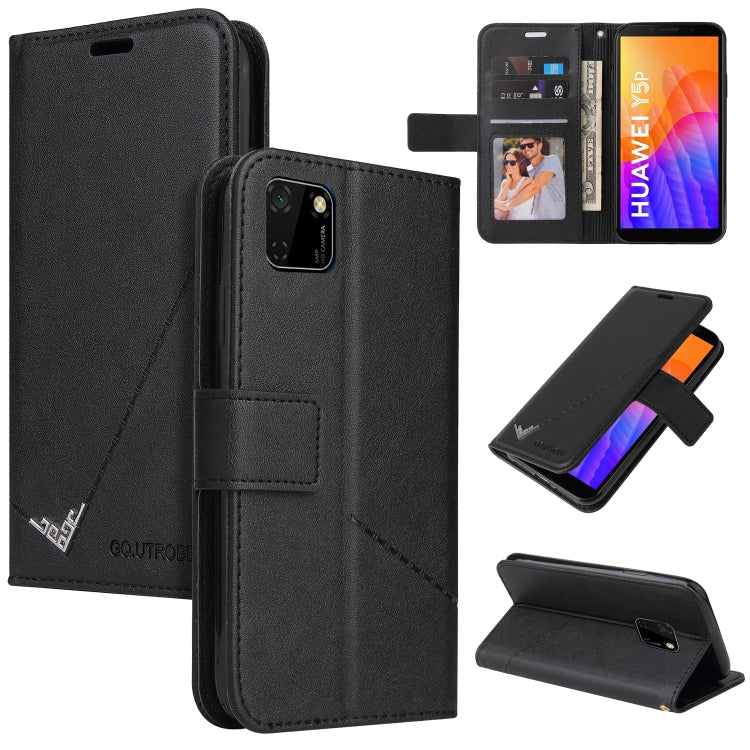 Custodia per telefono in pelle ad angolo retto GQUTROBE, For Huawei Y6p, For Huawei Y5p / Honor 9S, For Huawei P Smart Z, For Honor 10 Lite