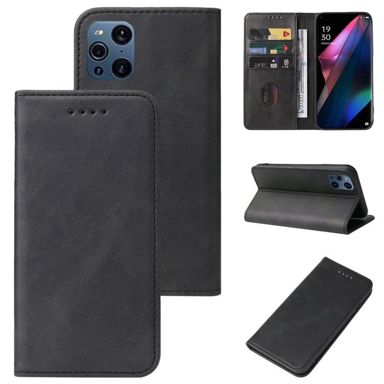Custodia per telefono in pelle con chiusura magnetica, For OPPO A93s 5G, For OPPO A94, For OPPO F17 Pro, For OPPO F19, For OPPO F19 Pro+ 5G, For OPPO F19s 5G, For OPPO F21 Pro 5G, For OPPO Find X3
