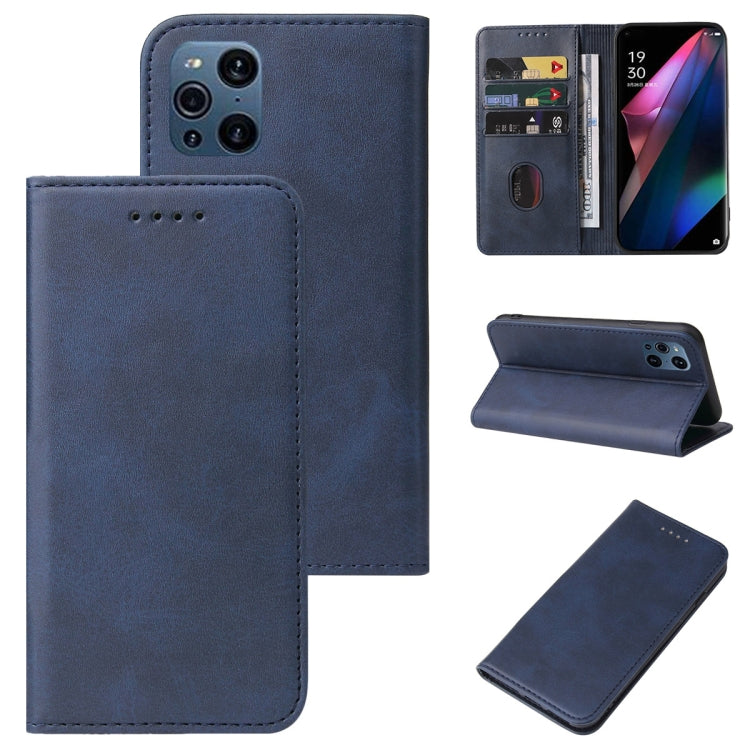 Custodia per telefono in pelle con chiusura magnetica, For OPPO A93s 5G, For OPPO A94, For OPPO F17 Pro, For OPPO F19, For OPPO F19 Pro+ 5G, For OPPO F19s 5G, For OPPO F21 Pro 5G, For OPPO Find X3