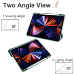 Custodia per tablet Smart in pelle pieghevole a 3 acrilici, For iPad Air 13 2024 / Pro 12.9 2022 / 2021/2020/2018, For Samsung Galaxy Tab S6 Lite 2020/2022