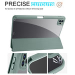 Custodia per tablet Smart in pelle pieghevole a 3 acrilici, For iPad Air 13 2024 / Pro 12.9 2022 / 2021/2020/2018, For Samsung Galaxy Tab S6 Lite 2020/2022