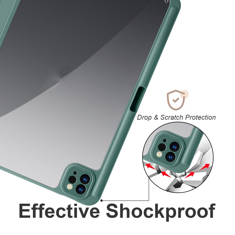 Custodia per tablet Smart in pelle pieghevole a 3 acrilici, For iPad Air 13 2024 / Pro 12.9 2022 / 2021/2020/2018, For Samsung Galaxy Tab S6 Lite 2020/2022