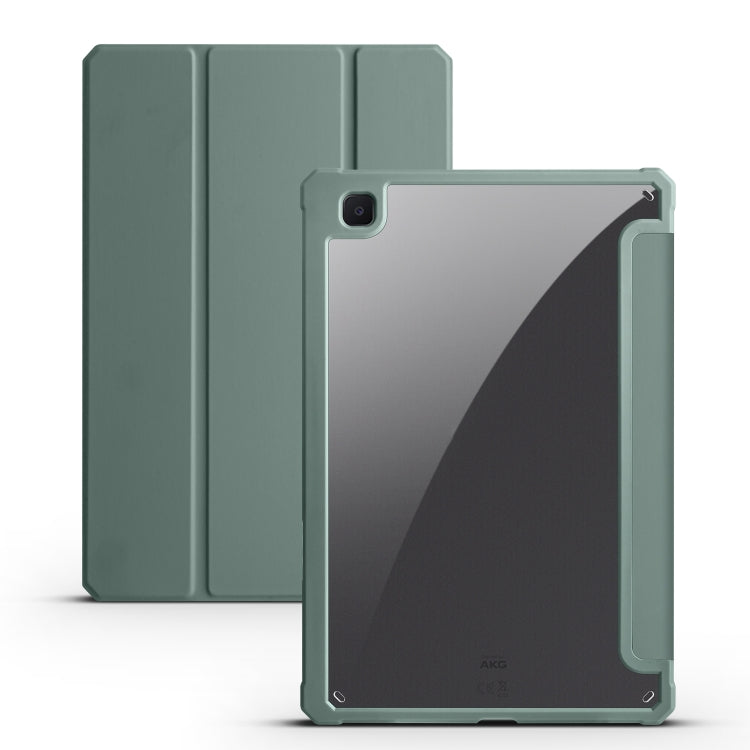 Custodia per tablet Smart in pelle pieghevole a 3 acrilici, For iPad Air 13 2024 / Pro 12.9 2022 / 2021/2020/2018, For Samsung Galaxy Tab S6 Lite 2020/2022