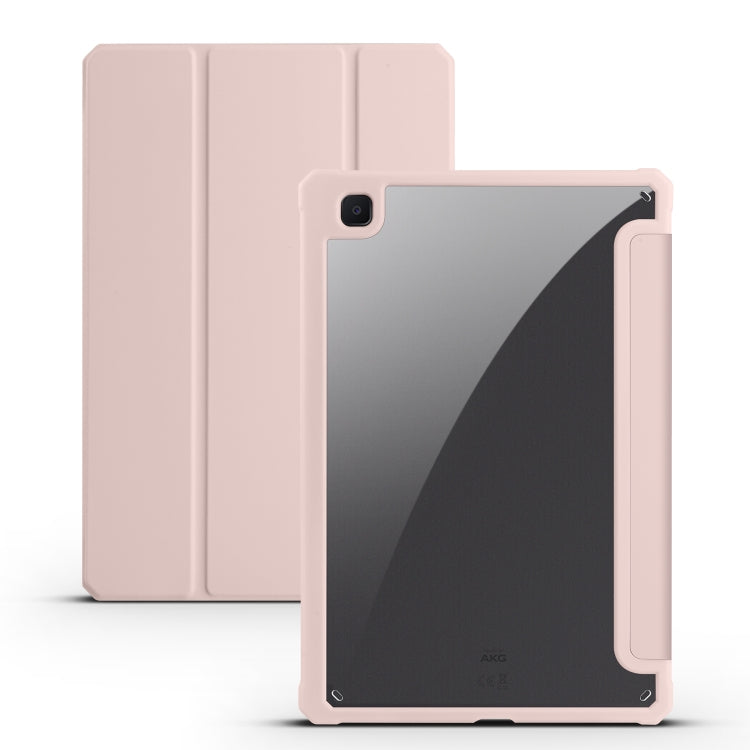 Custodia per tablet Smart in pelle pieghevole a 3 acrilici, For iPad Air 13 2024 / Pro 12.9 2022 / 2021/2020/2018, For Samsung Galaxy Tab S6 Lite 2020/2022