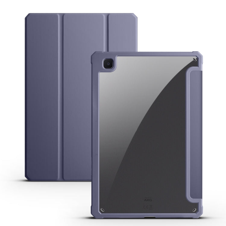 Custodia per tablet Smart in pelle pieghevole a 3 acrilici, For iPad Air 13 2024 / Pro 12.9 2022 / 2021/2020/2018, For Samsung Galaxy Tab S6 Lite 2020/2022