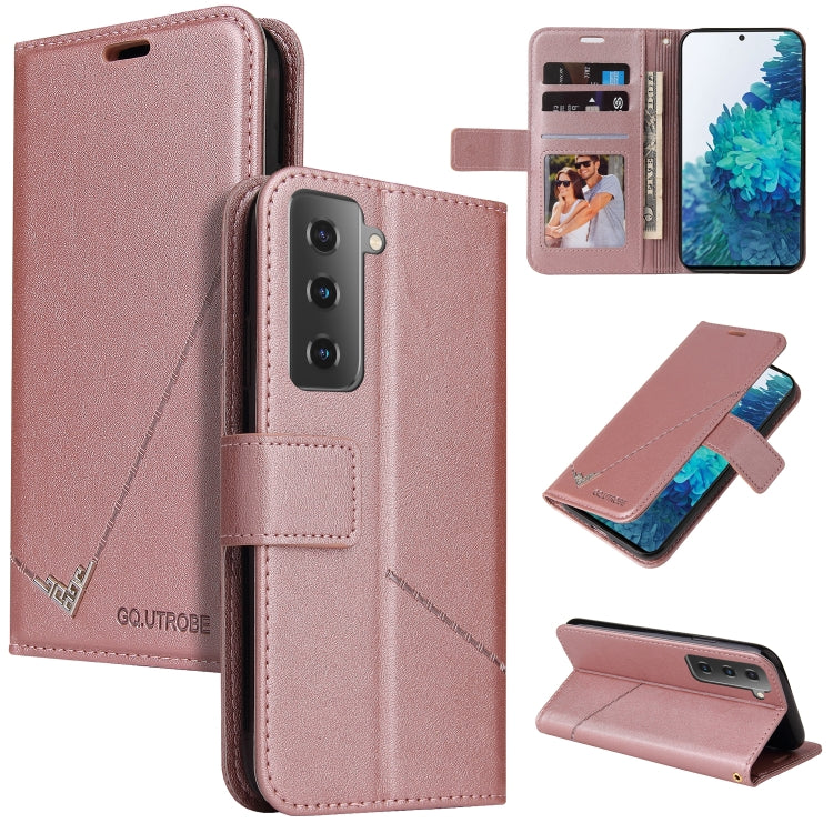 Custodia per telefono in pelle ad angolo retto GQUTROBE, For Samsung Galaxy S21 5G, For Samsung Galaxy S21+ 5G, For Samsung Galaxy S21 Ultra 5G, For Samsung Galaxy S22 5G