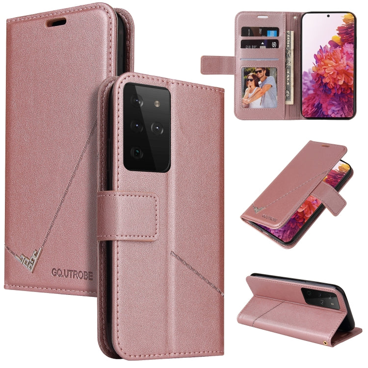 Custodia per telefono in pelle ad angolo retto GQUTROBE, For Samsung Galaxy S21 5G, For Samsung Galaxy S21+ 5G, For Samsung Galaxy S21 Ultra 5G, For Samsung Galaxy S22 5G